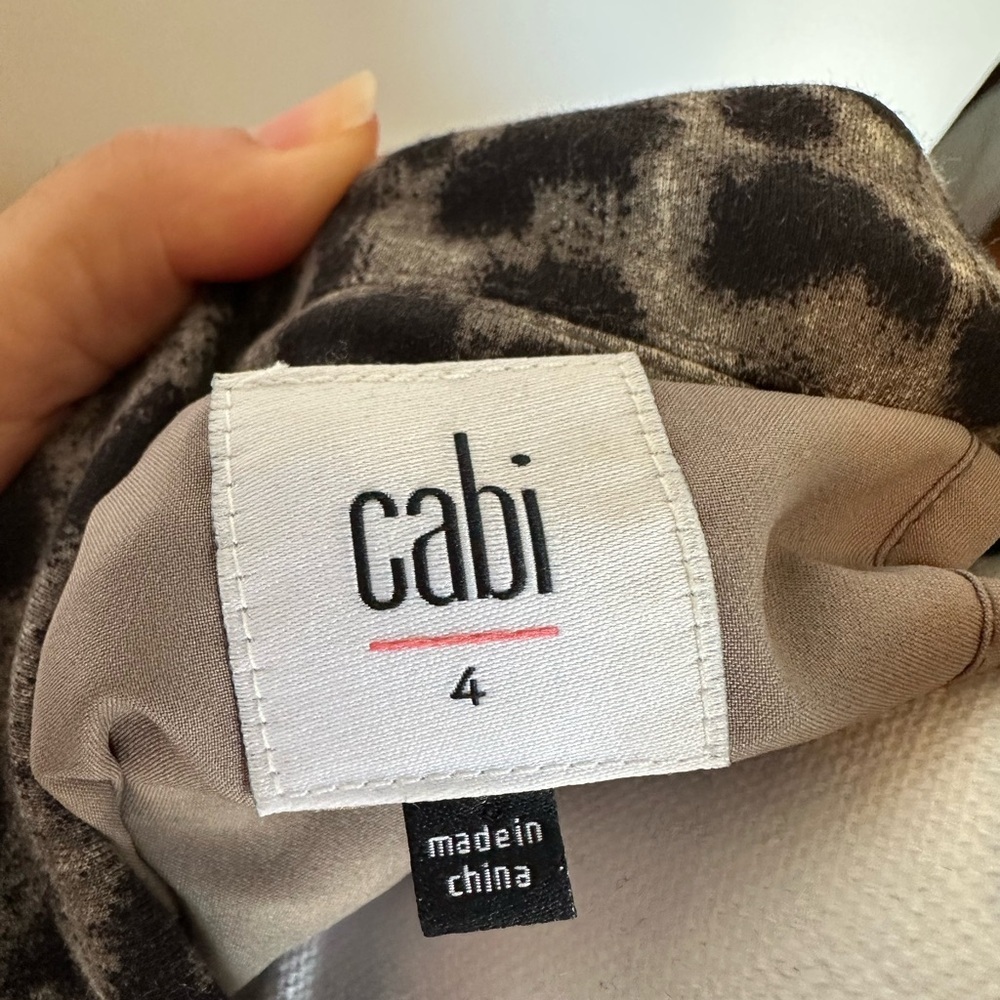 CAbi Black and Tan Leopard Print Blazer Tailored Fit - Picture 4 of 16